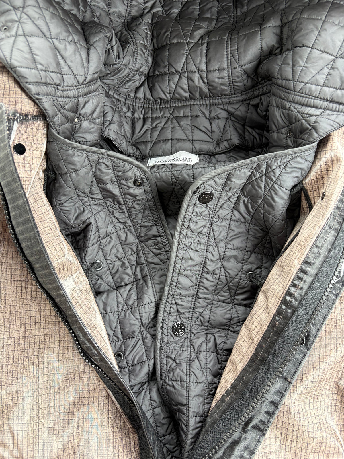 Parka Stone Island Uneven Ripstop Prismatico Beige