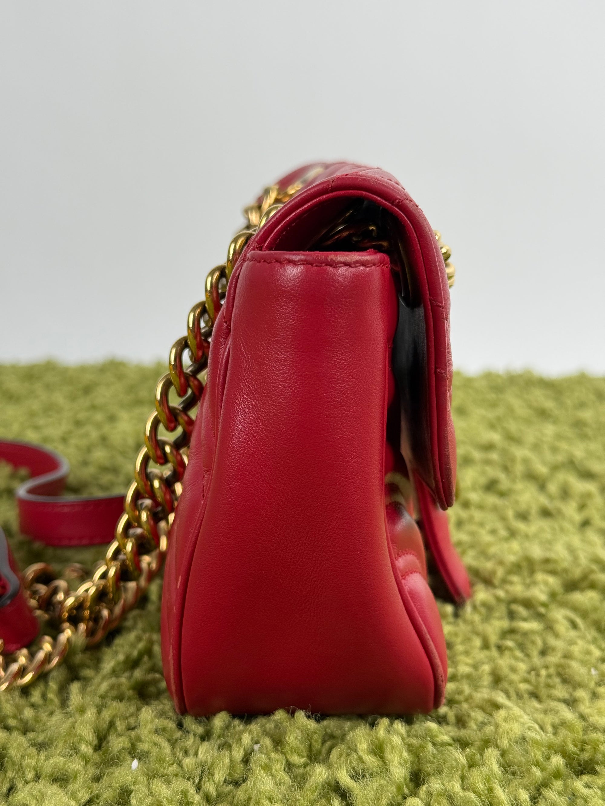 Borsa Pearly Marmont Flap a tracolla Gucci Rossa