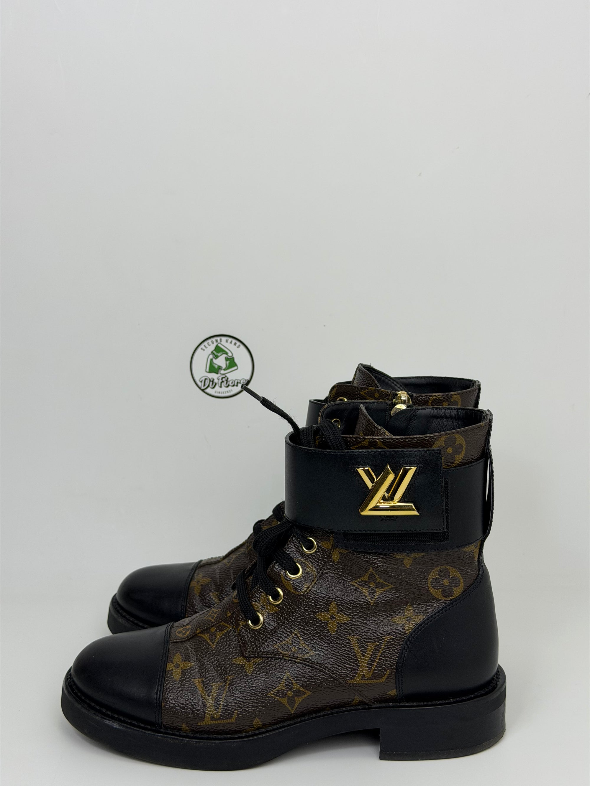 stivale Louis Vuitton Wonderland Size 36.5 Marrone e nero