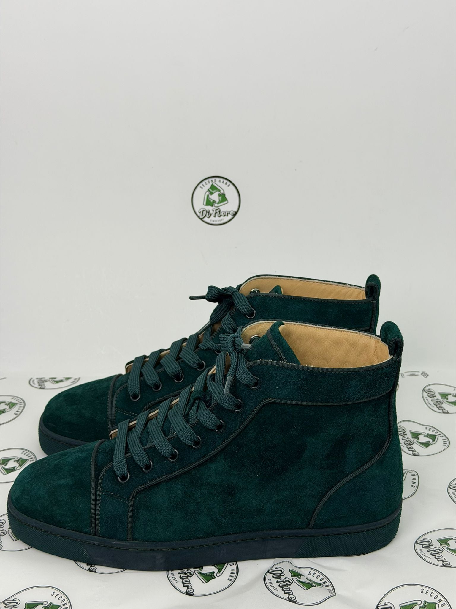 Christian Louboutin 42 verde smeraldo alte