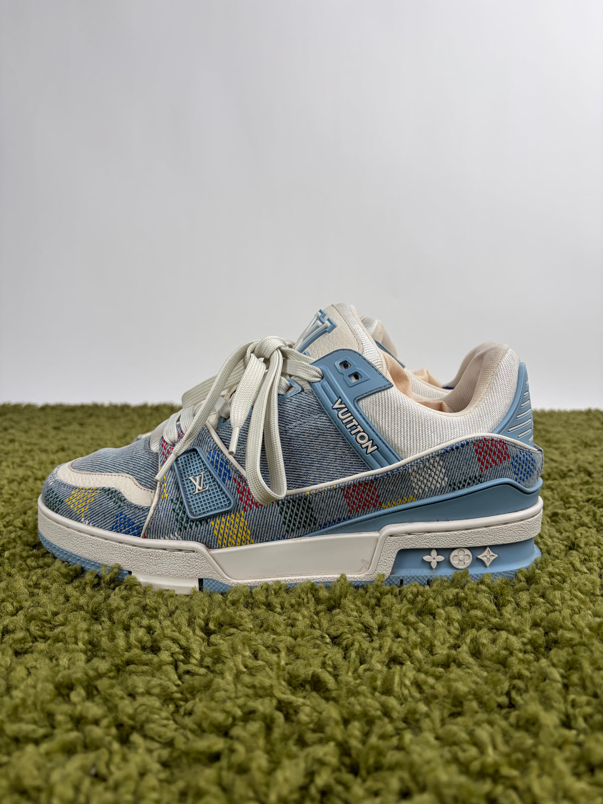 Louis Vuitton Trainer in Denim azzurra 6