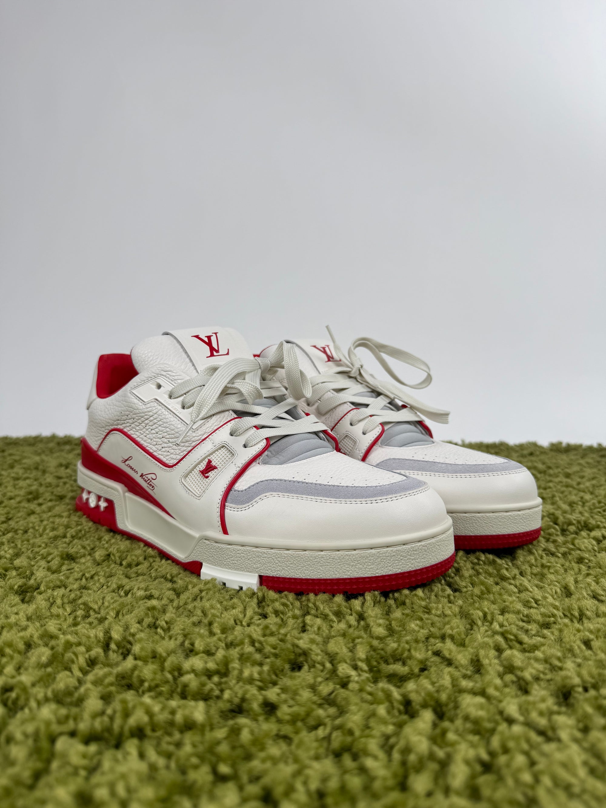 Louis Vuitton Trainer Bianca Rossa 9.5