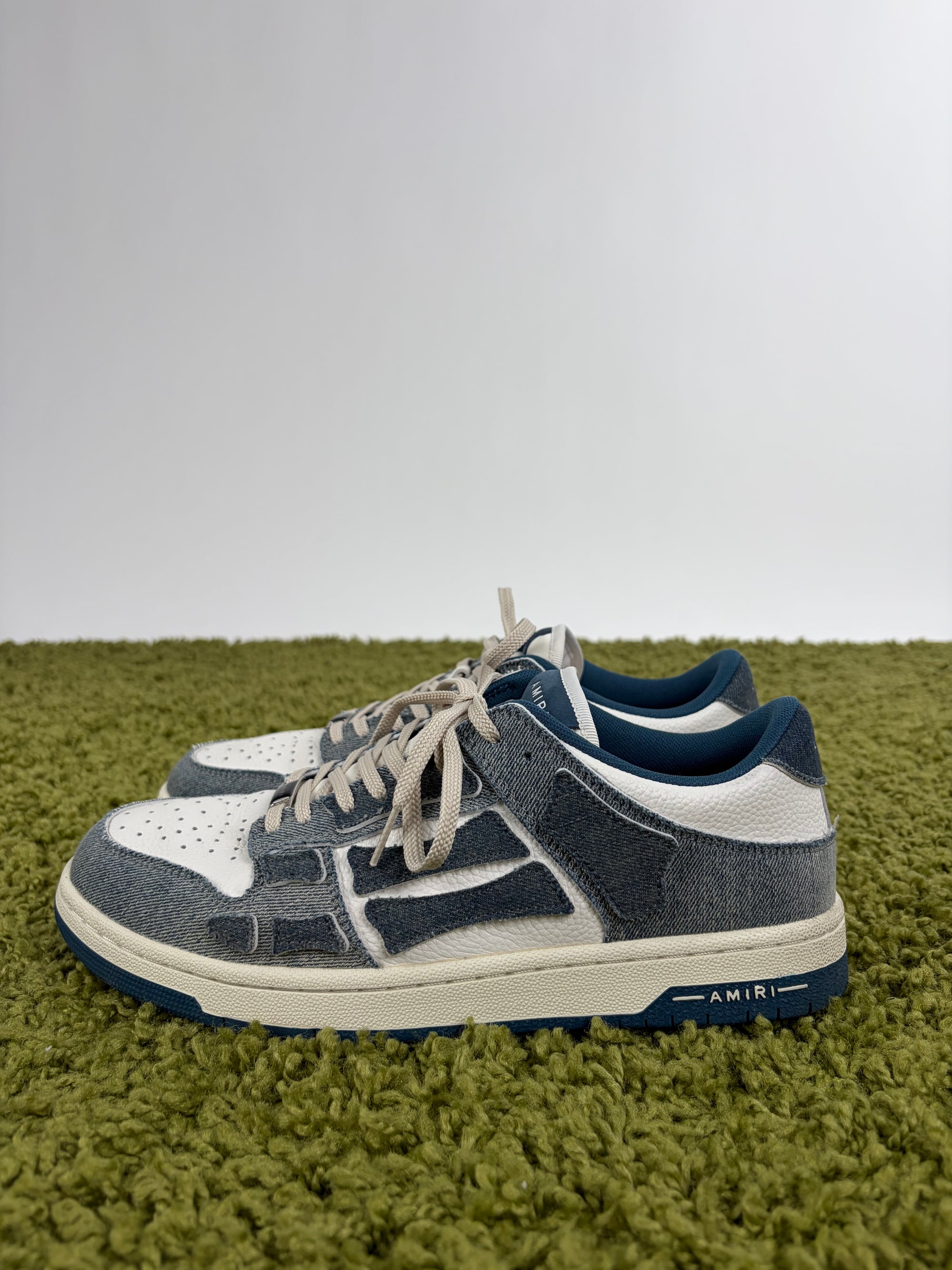 Amiri skeleton Size 43 bianche e azzurre