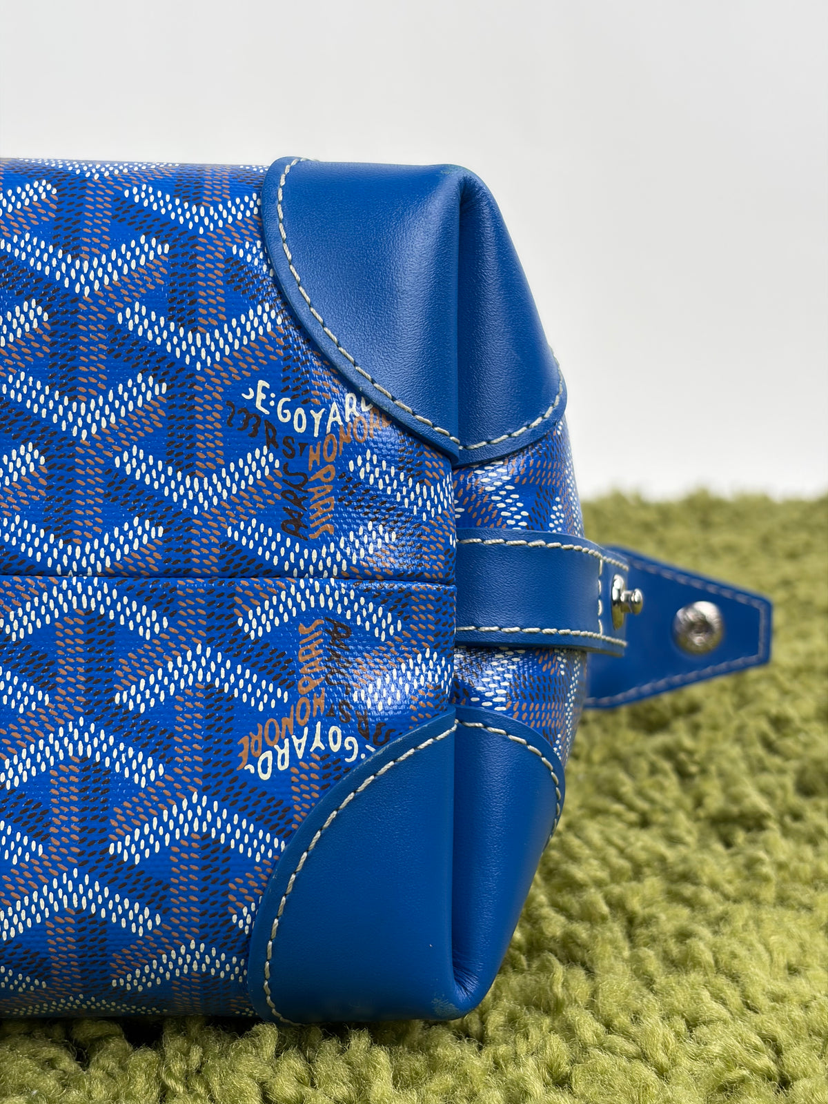 Beauty Case Boeing Goyard in tela Goyardine Blu