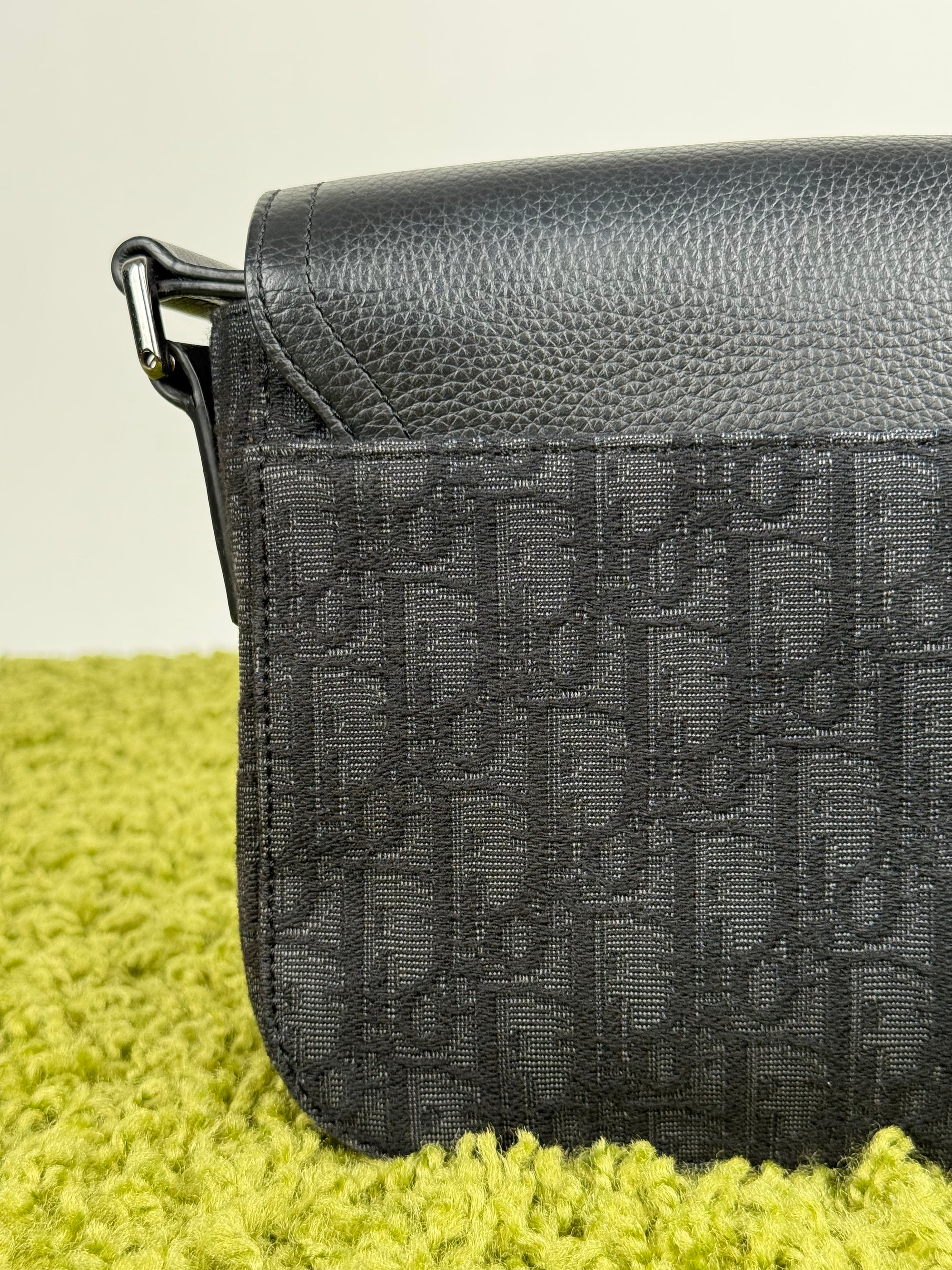Borsa a tracolla piccola saddle Christian Dior Nero