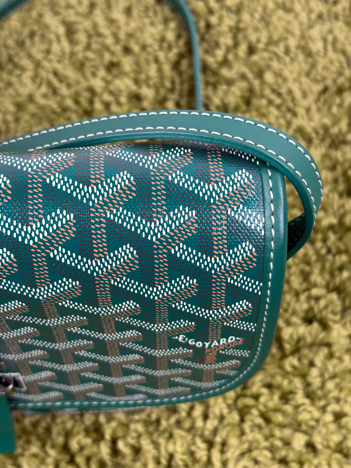 Borsa Goyard Belvedere PM in tela Goyardine Verde