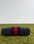 Pochette Gucci nera blu e rossa