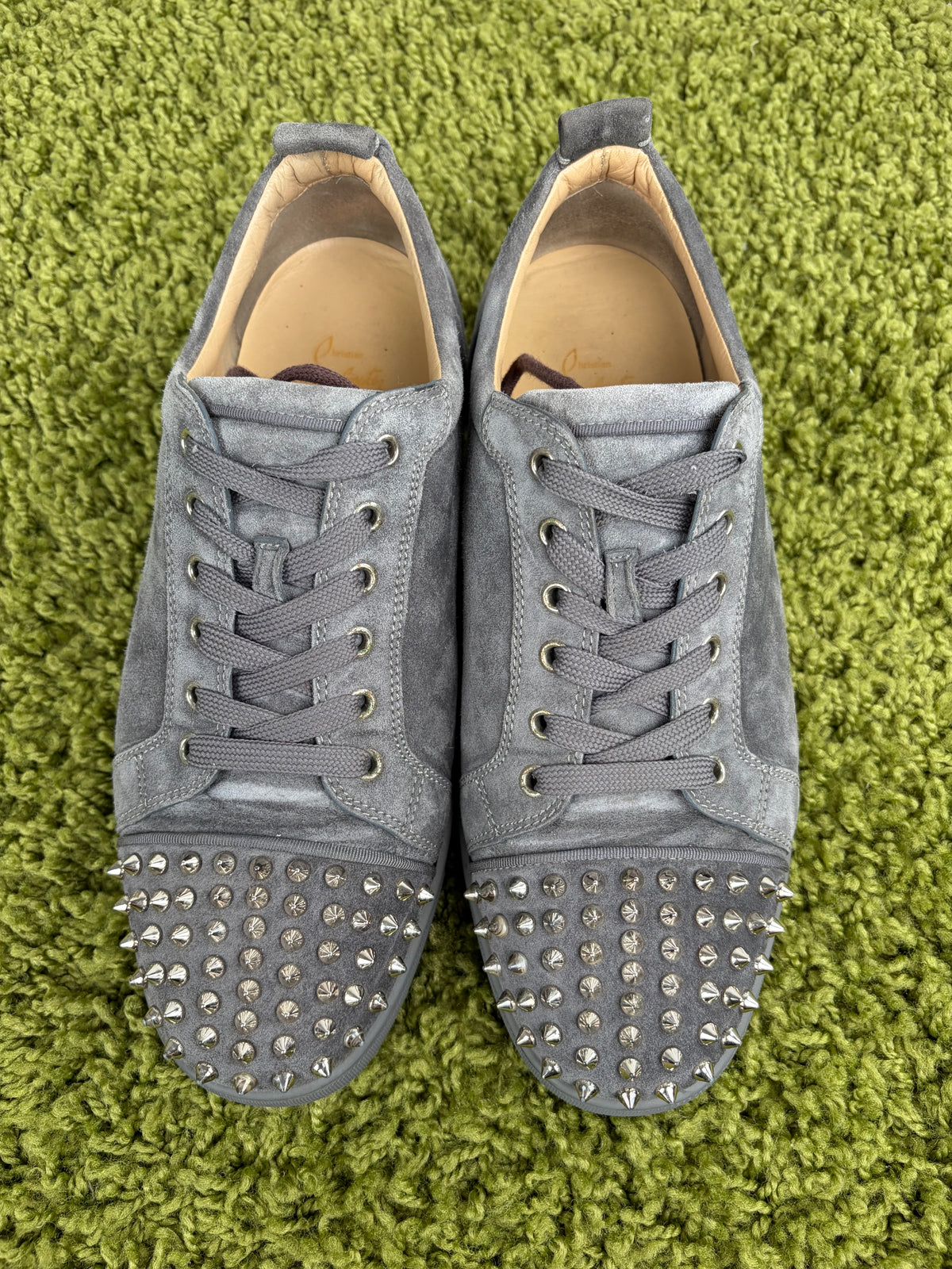 Christian Louboutin Spikes Low Grigio 45