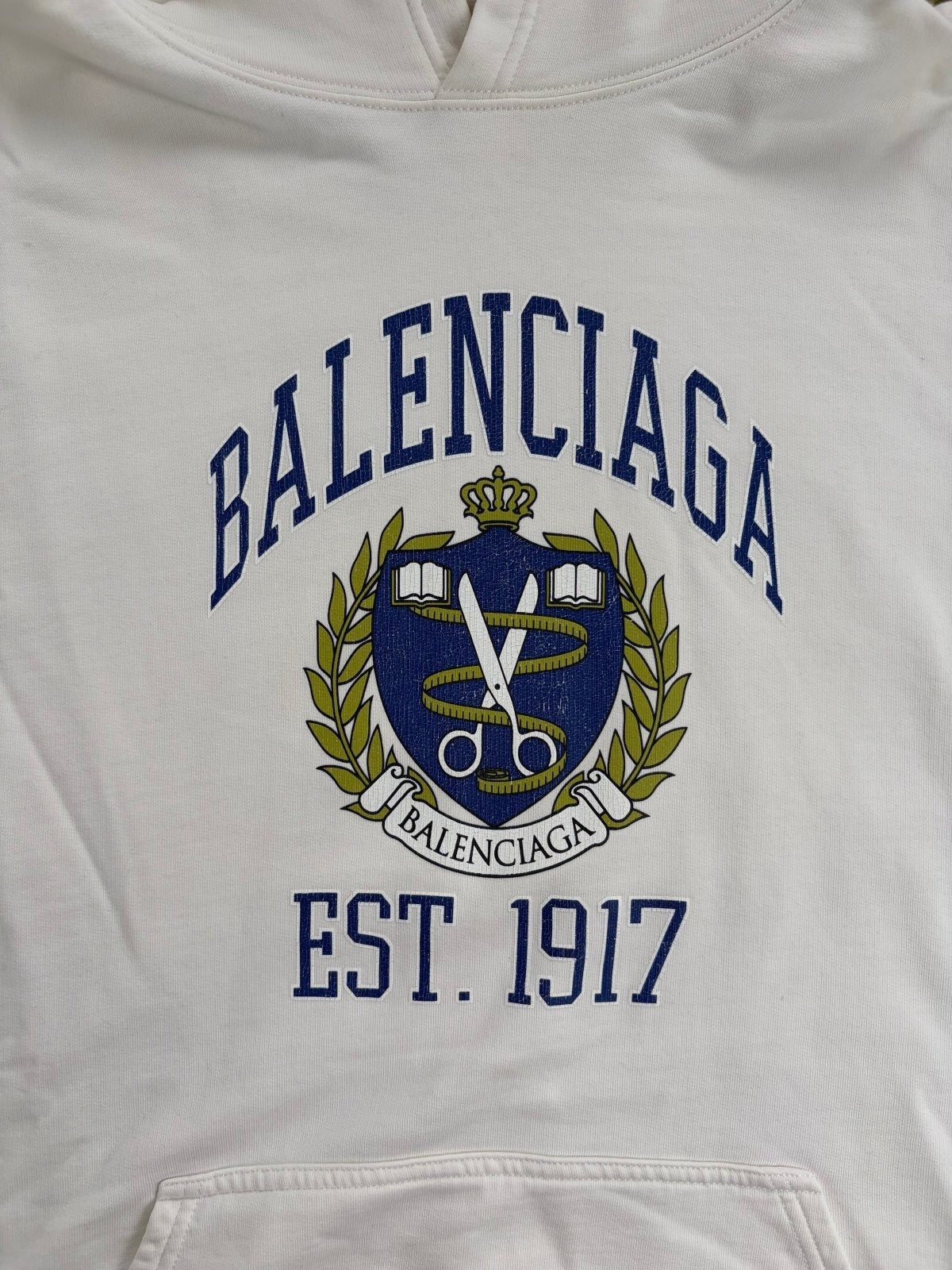 Felpa Balenciaga College Bianca 3 - Second Hand Di Fiore