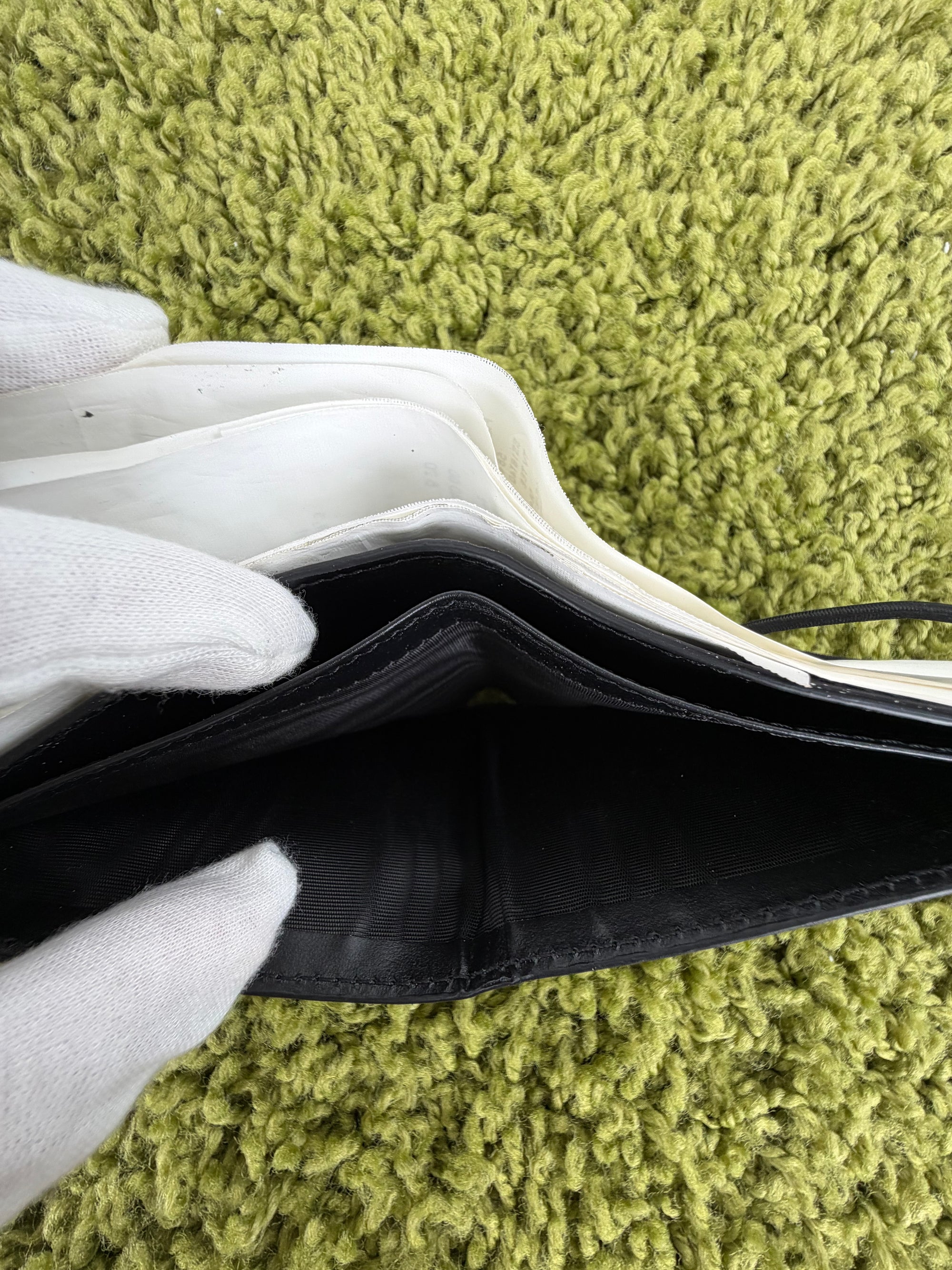 Portafoglio Supreme MM6 X Maison Margiela nero e bianco