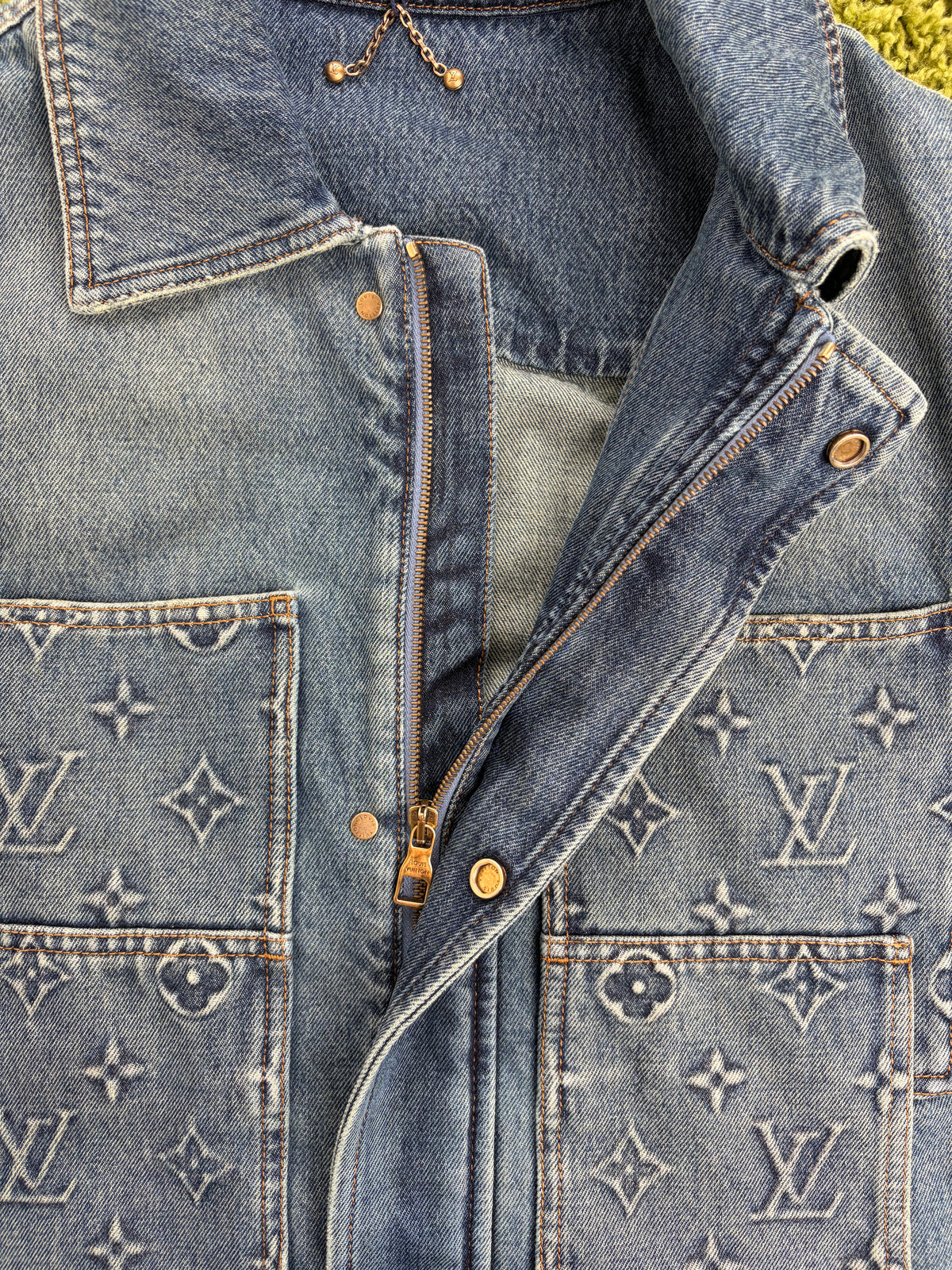 Giacca Louis Vuitton Carpenter Monogram in Denim 48