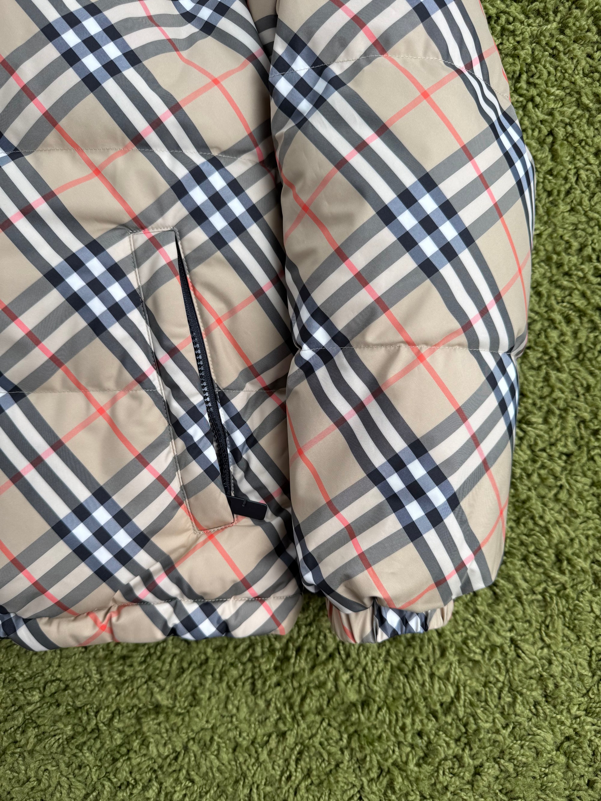 Piumino Ambleside Check Burberry Beige Nero L