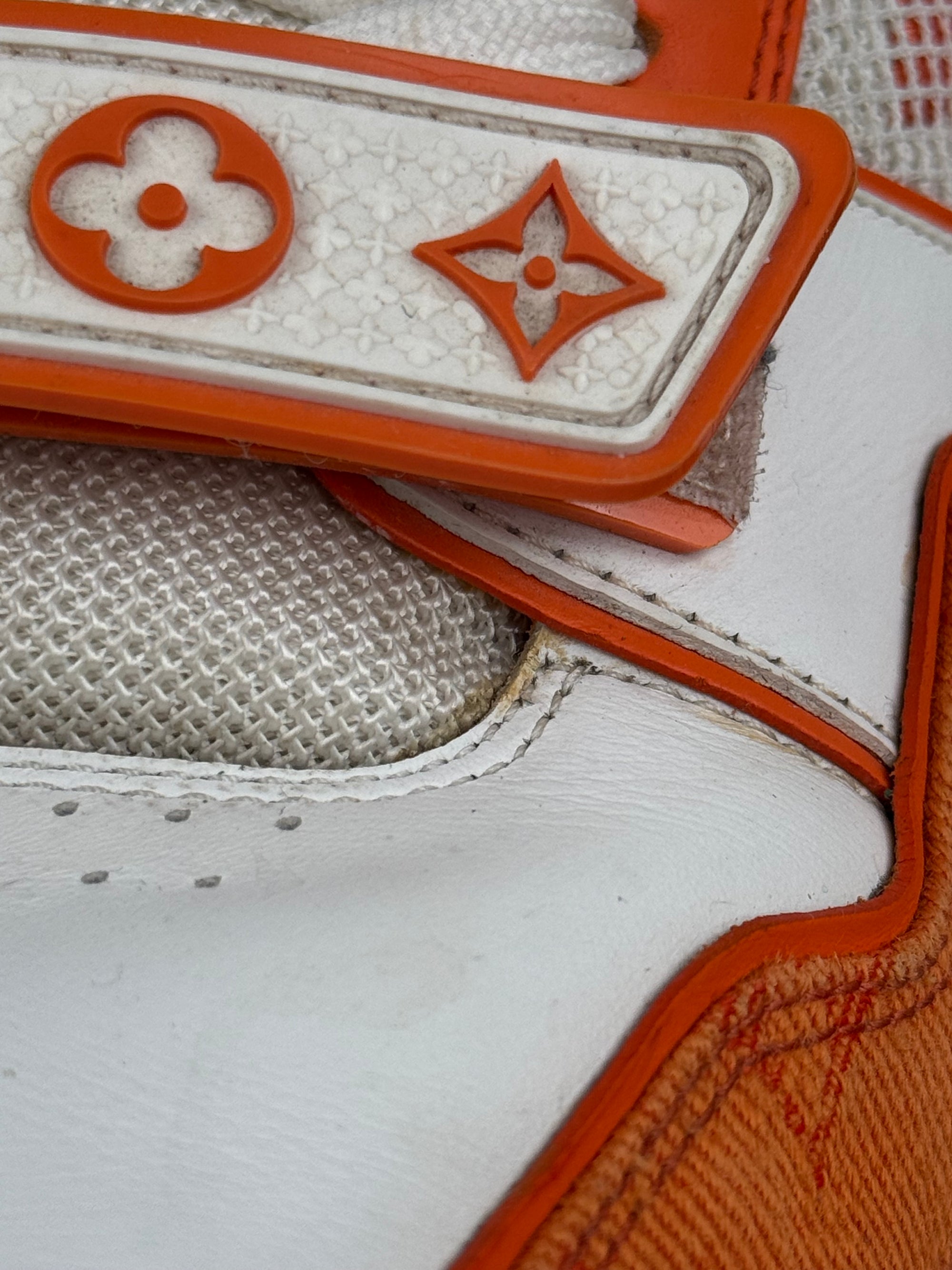 Louis Vuitton Trainer in Denim Arancione 9
