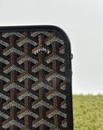 Pochette Goyard Jouvence MM in tela Goyardine Nera