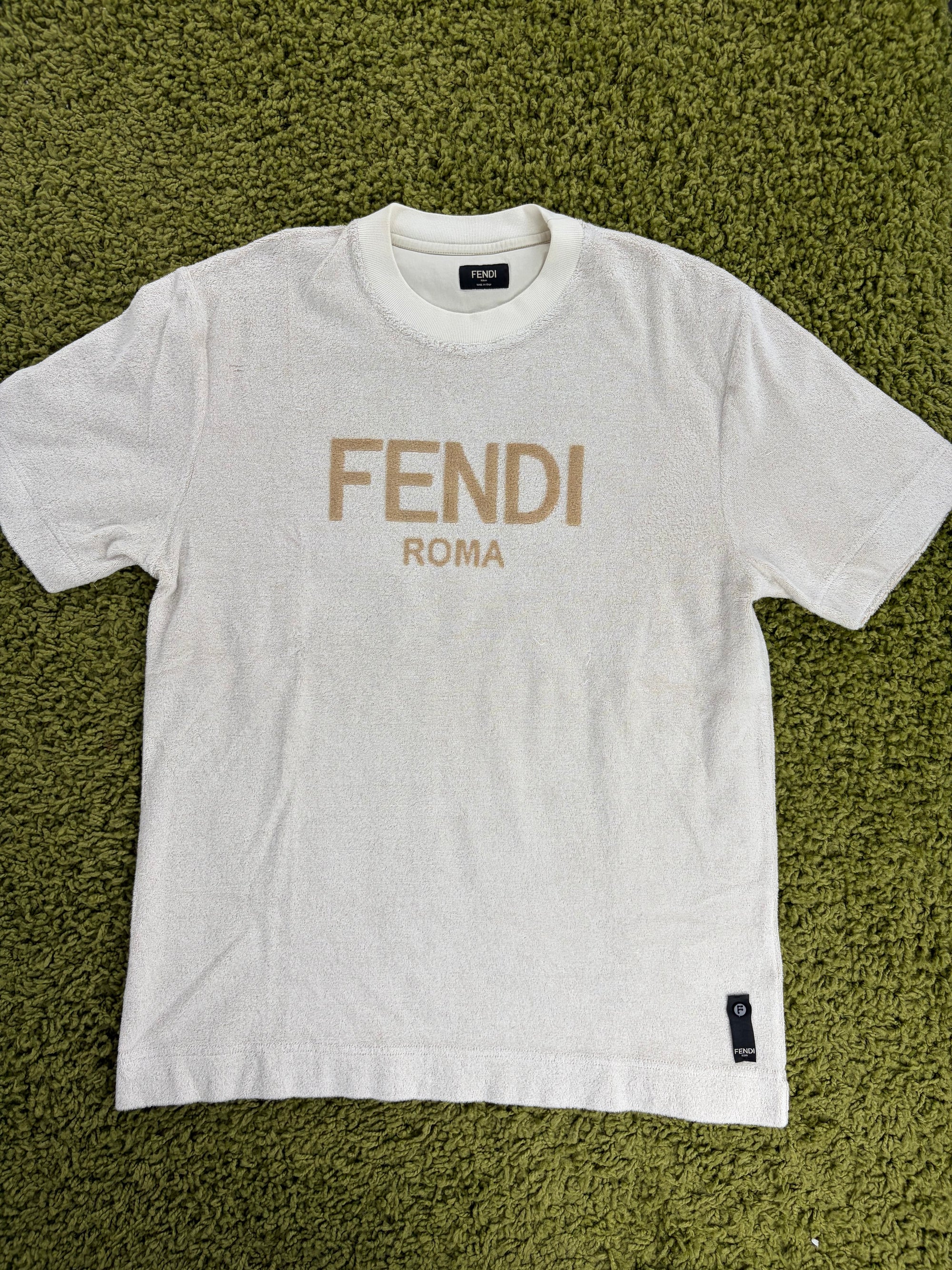 T shirt Fendi Size M panna e beige