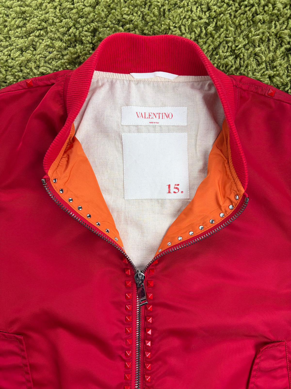 Bomber Valentino Garavani in Nylon Rosso 50