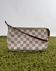 Pochette Accessories Louis Vuitton  in tela Damier Azur Bianca Monogram