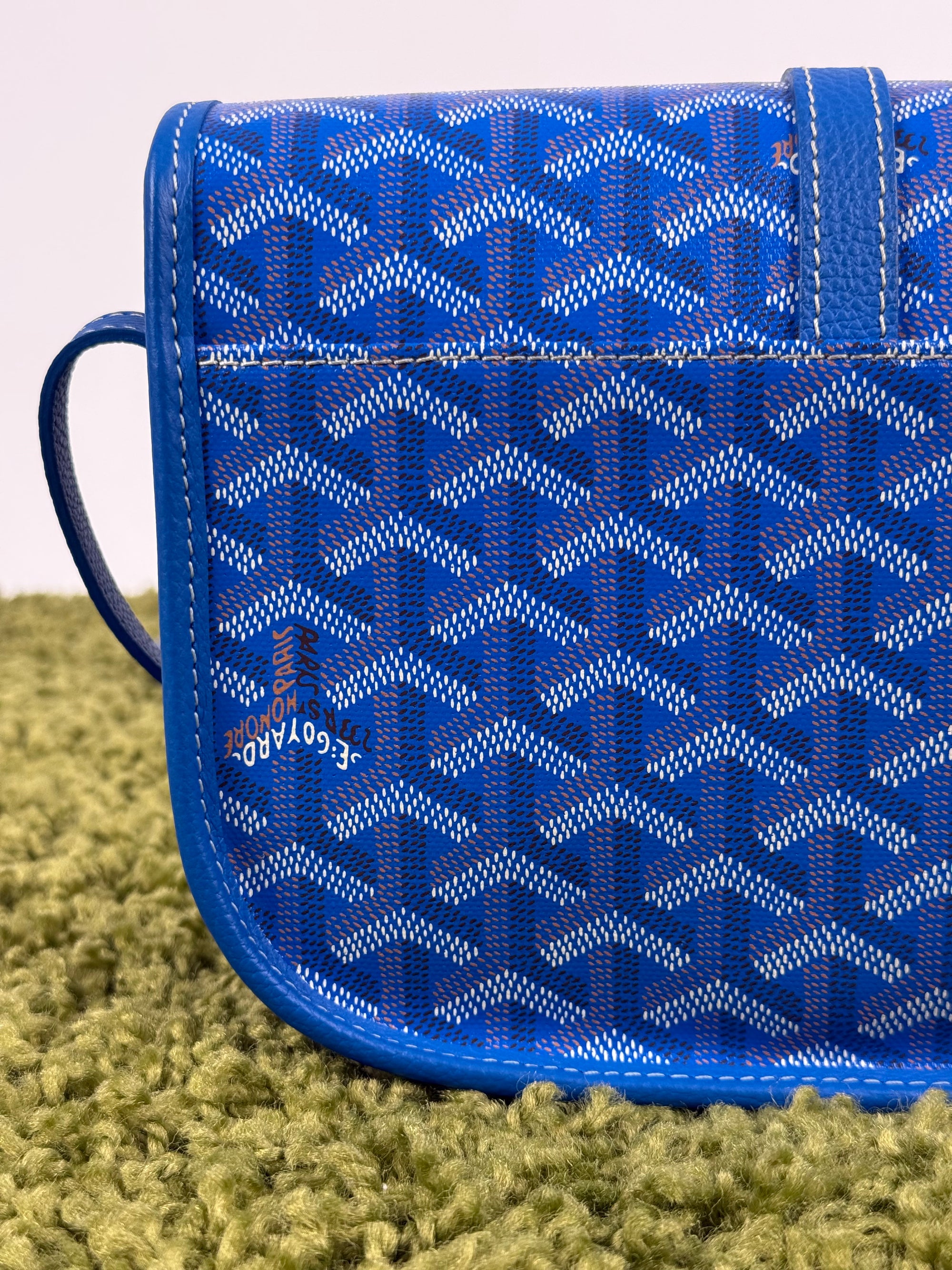 Borsa a tracolla belvedere goyard blu