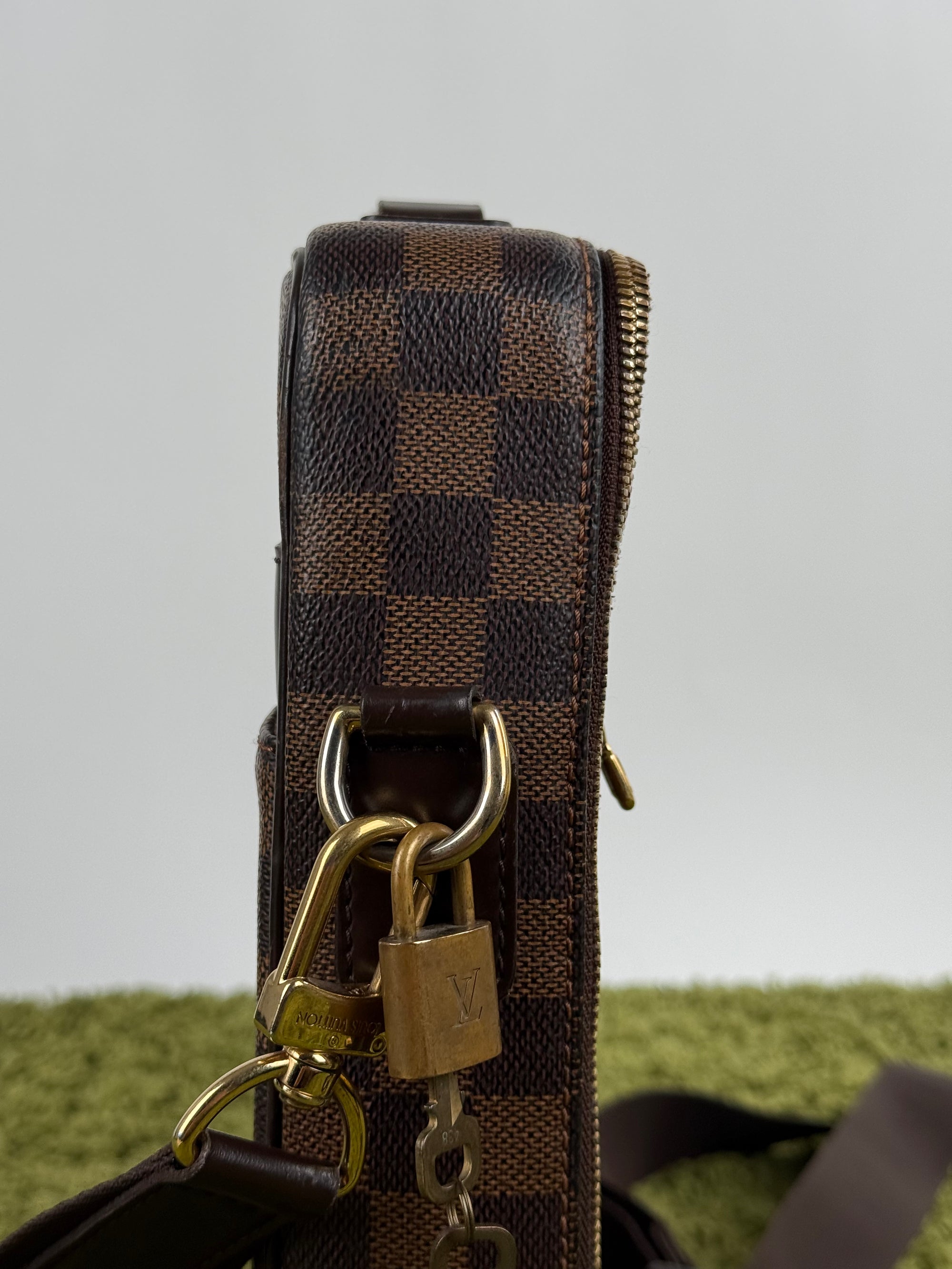 Borsa Sabana In tela Damier Ébène Louis Vuitton Marrone