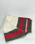 Foulard Gucci beige rosso e verde