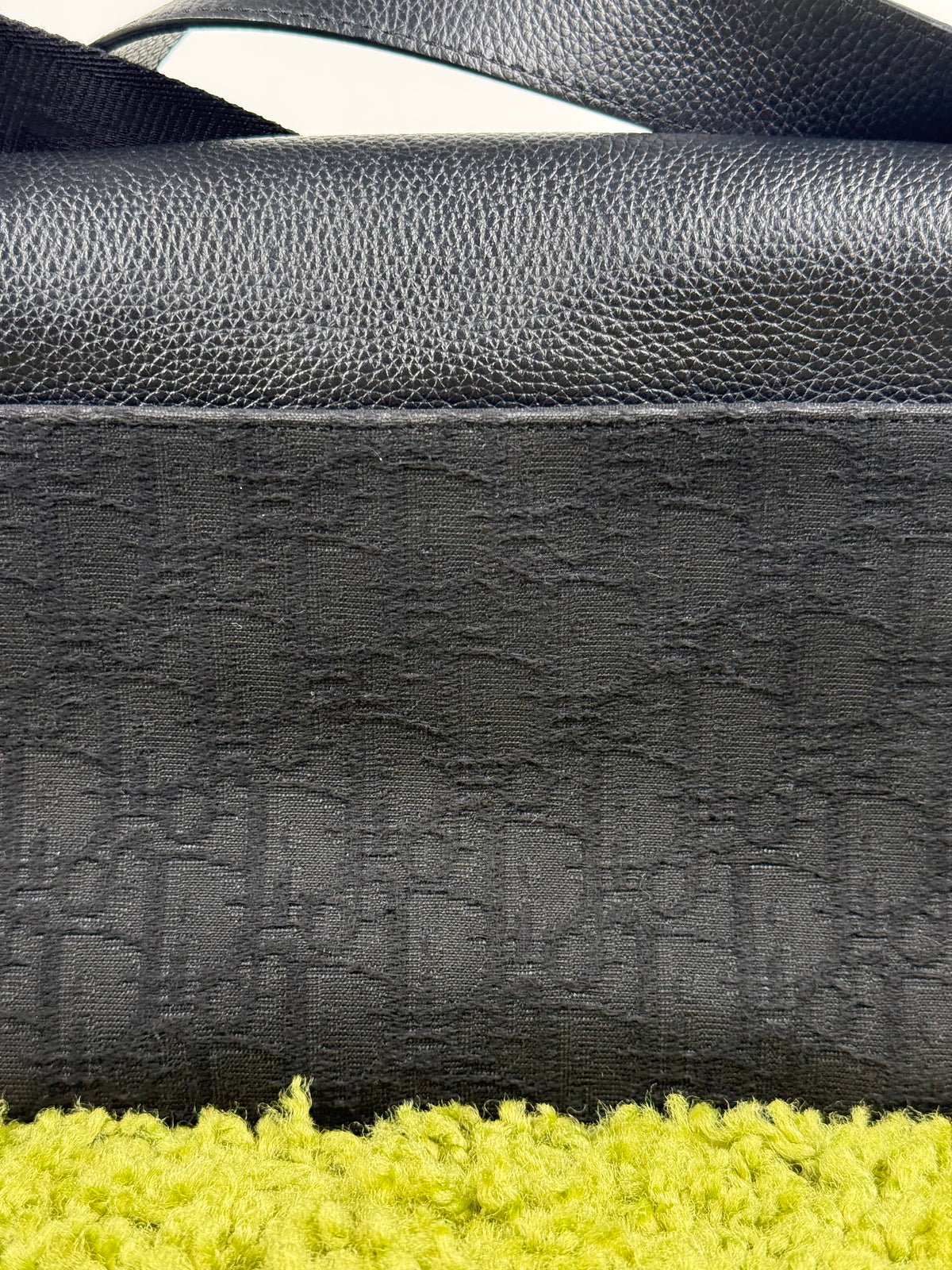 Borsa a tracolla saddle in jacquard Christian Dior Nero