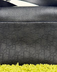 Borsa a tracolla saddle in jacquard Christian Dior Nero