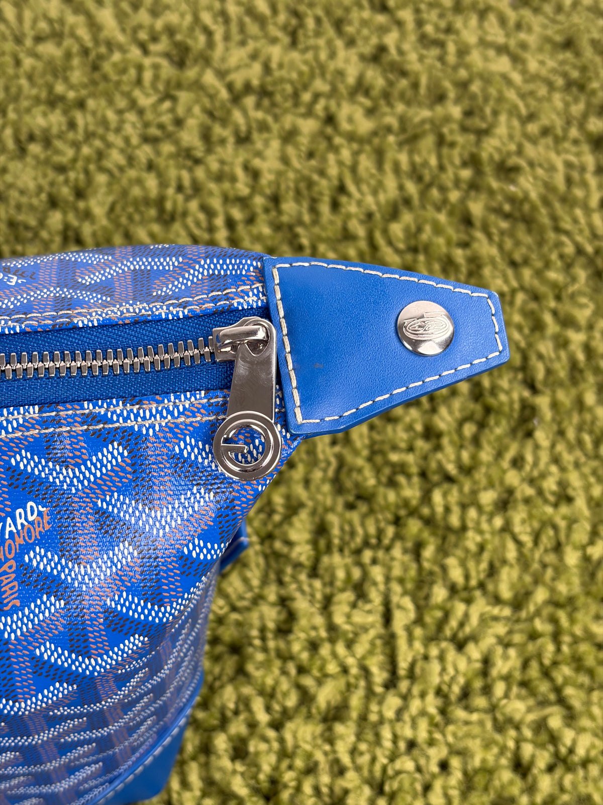 Beauty Case Boeing Goyard in tela Goyardine Blu