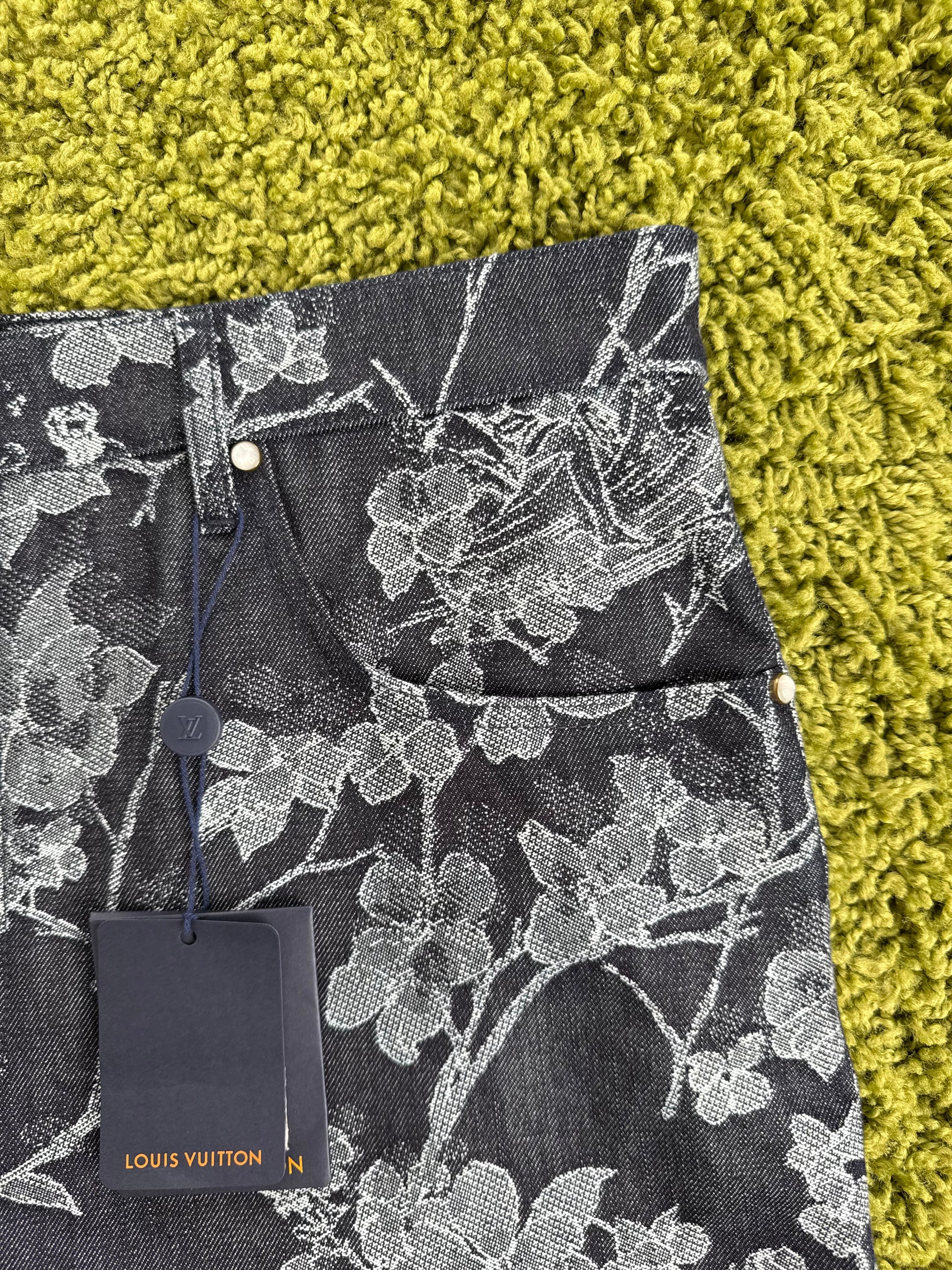 Pantaloncino Floreale Louis Vuitton In Denim 40