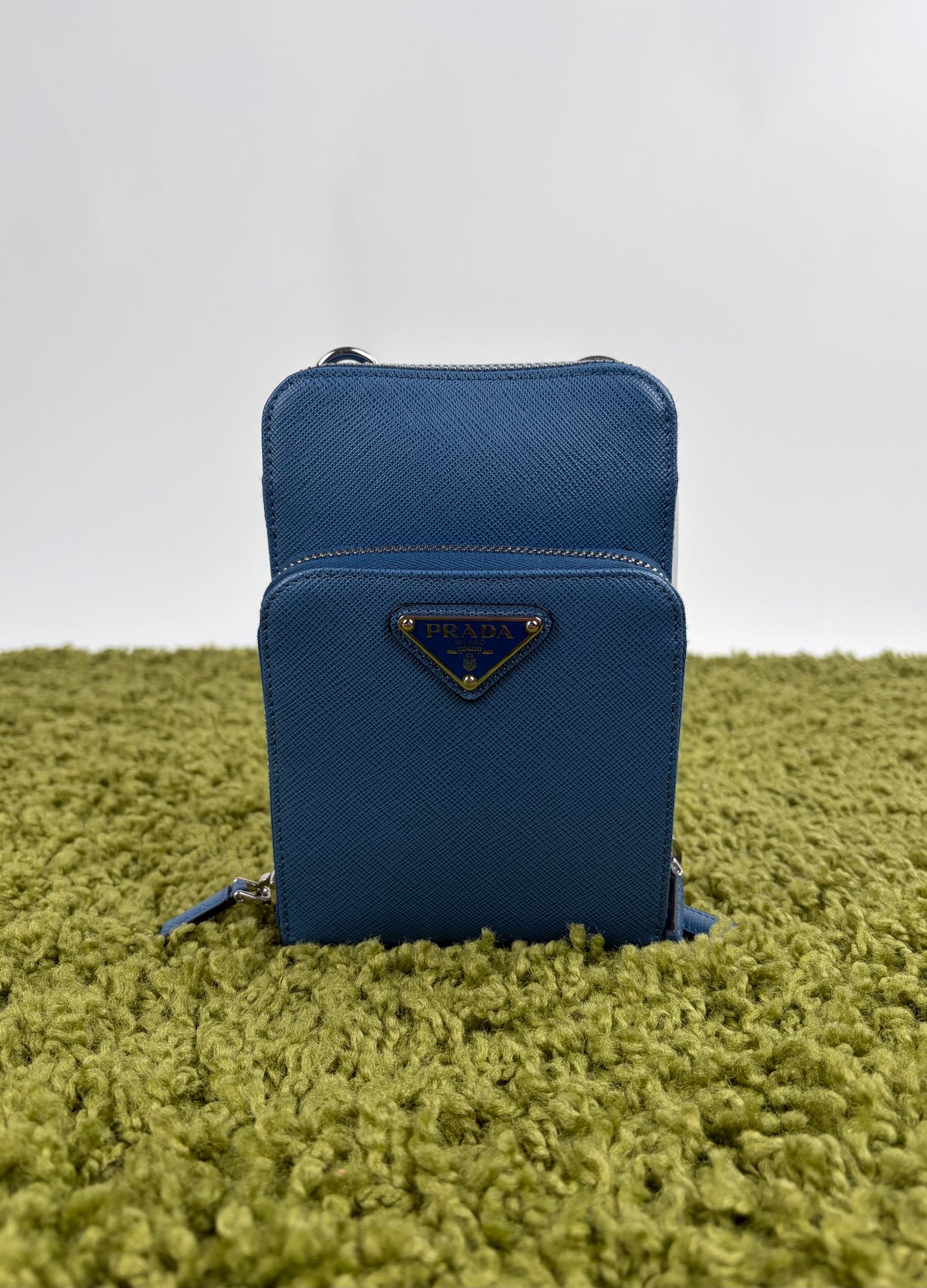 Borsa a tracolla Prada Smartphone Case Blu