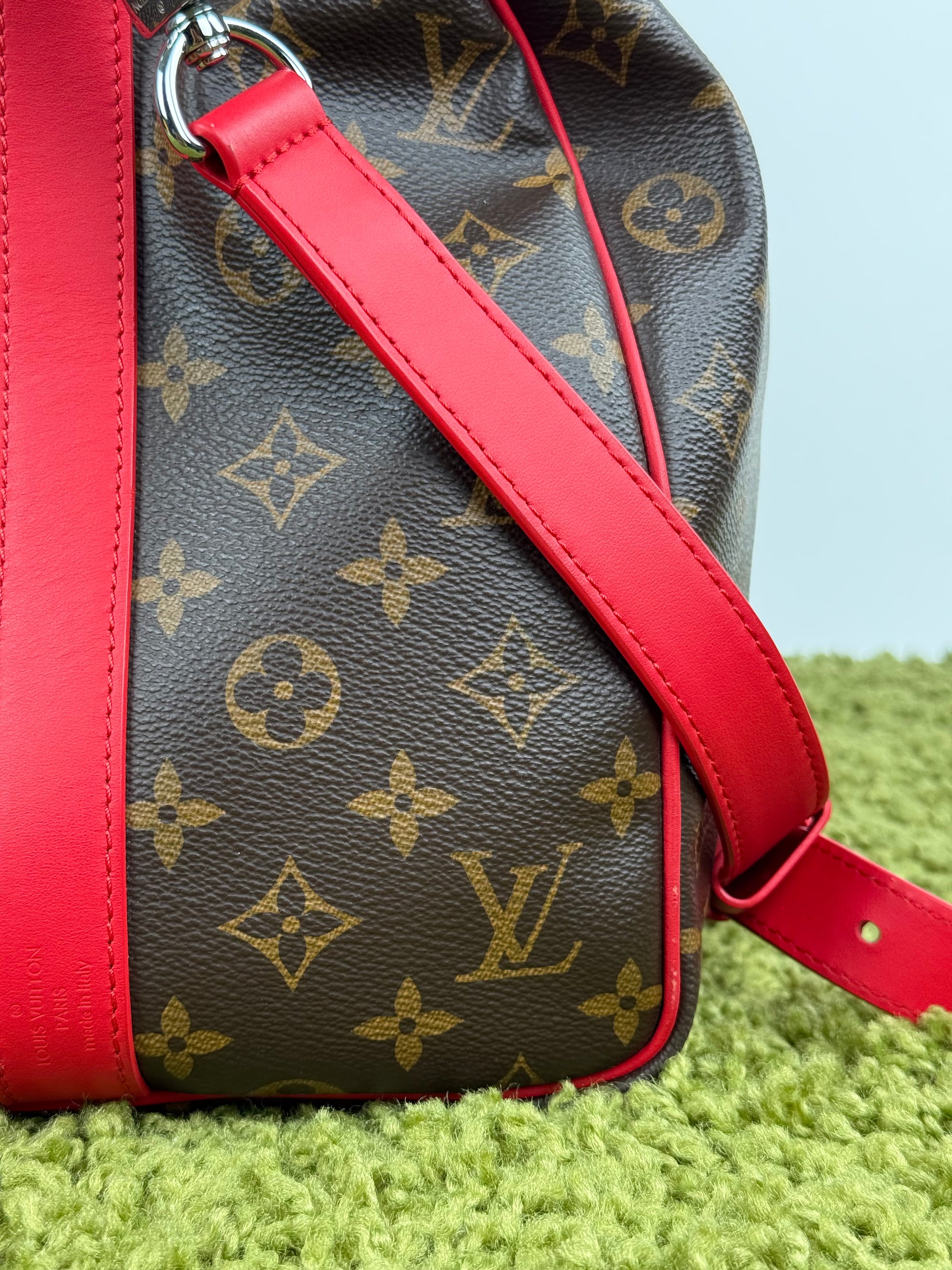 Keepall Bandoulière 45 Louis Vuitton Marrone Rosso