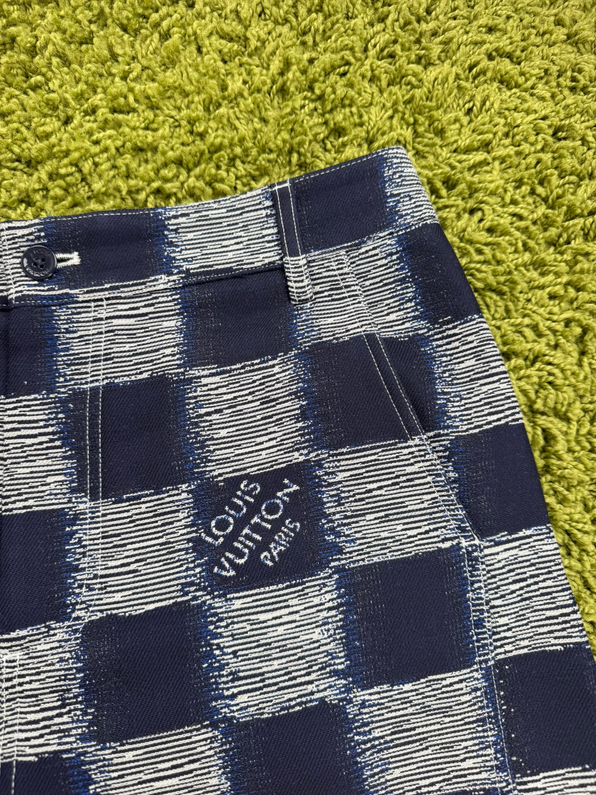 Pantalone Louis Vuitton damier 50 blu