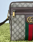 Borsello Gucci beige verde e rosso