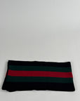 Sciarpa Gucci nera verde e rossa