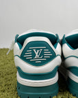Louis Vuitton trainer maxi Size 10.5=44.5 calza 45/45.5 bianche e verdi