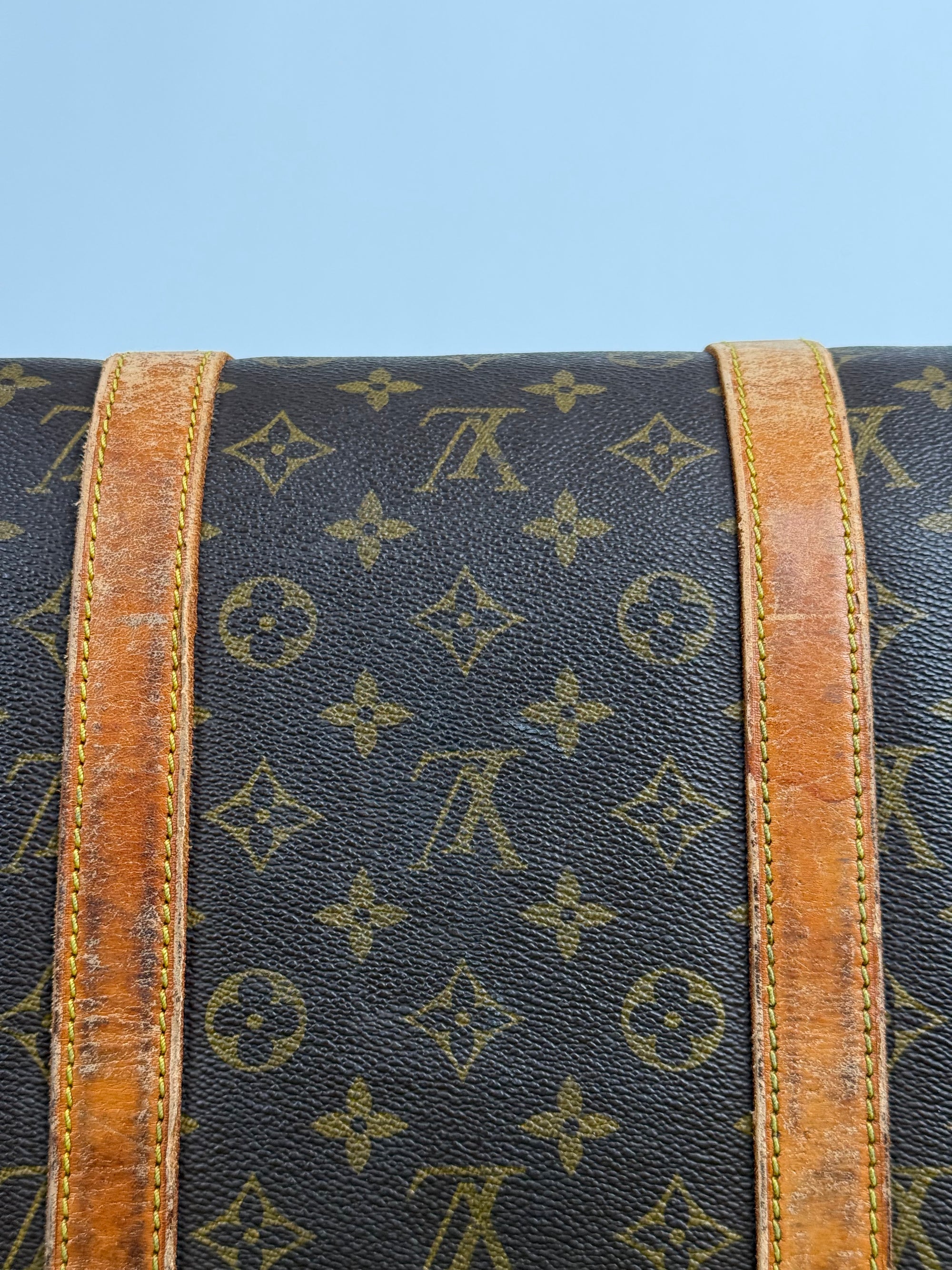 Borsone Keepall Louis Vuitton 55 vintage Marrone