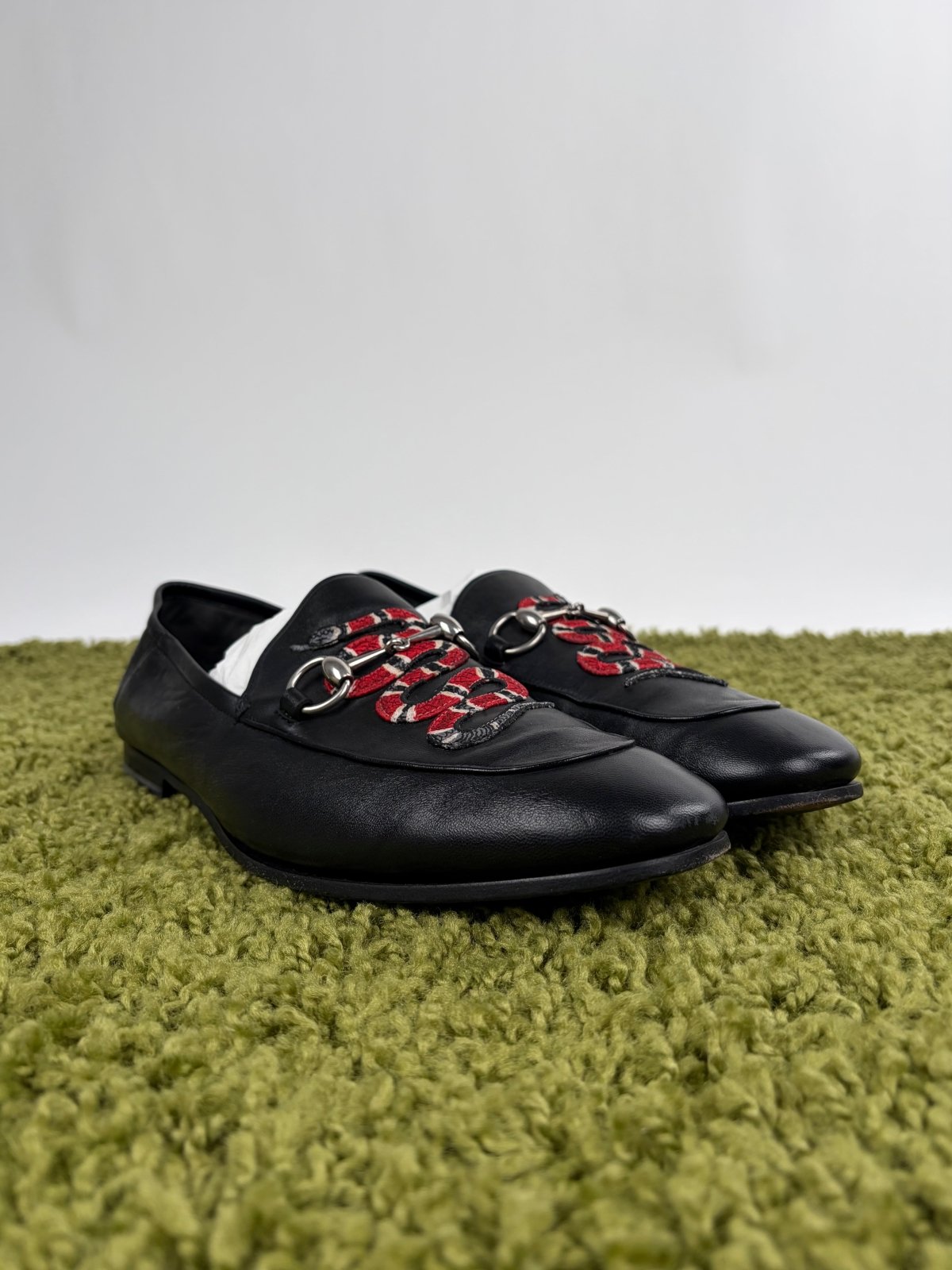 Mocassini Gucci Horsebit Kingsnake Nero 10.5 - Second Hand Di Fiore
