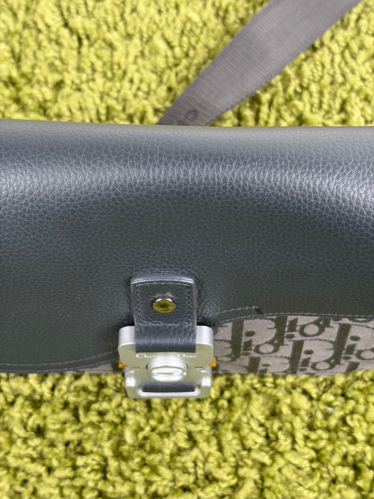 Borsa Christian Dior Saddle con pattina Grigia