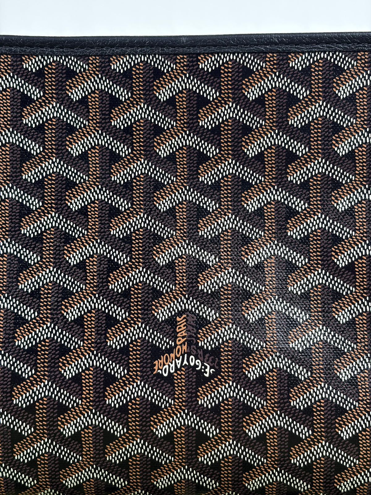 Pochette Goyard Jouvence MM in tela Goyardine Nera