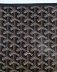 Pochette Goyard Jouvence MM in tela Goyardine Nera