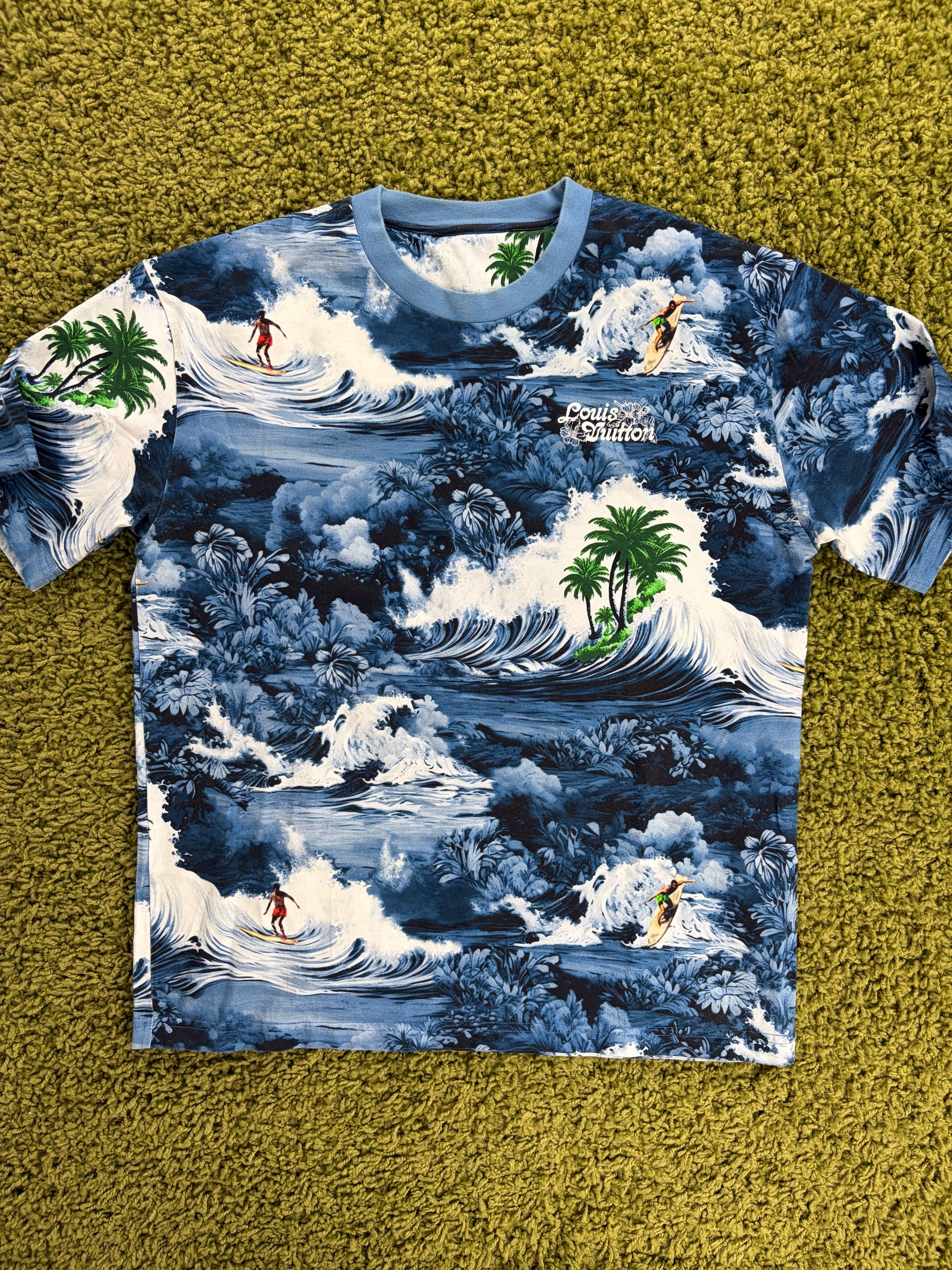 T shirt Louis Vuitton Size XL blu e azzurra