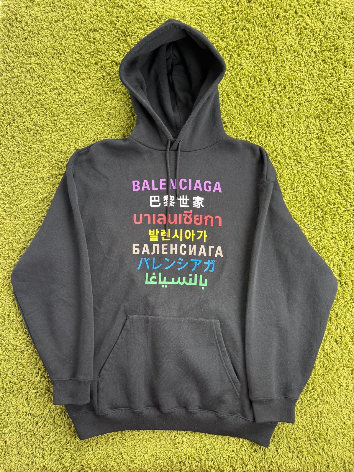 Felpa Balenciaga Languages Nera Multicolor XL - Second Hand Di Fiore