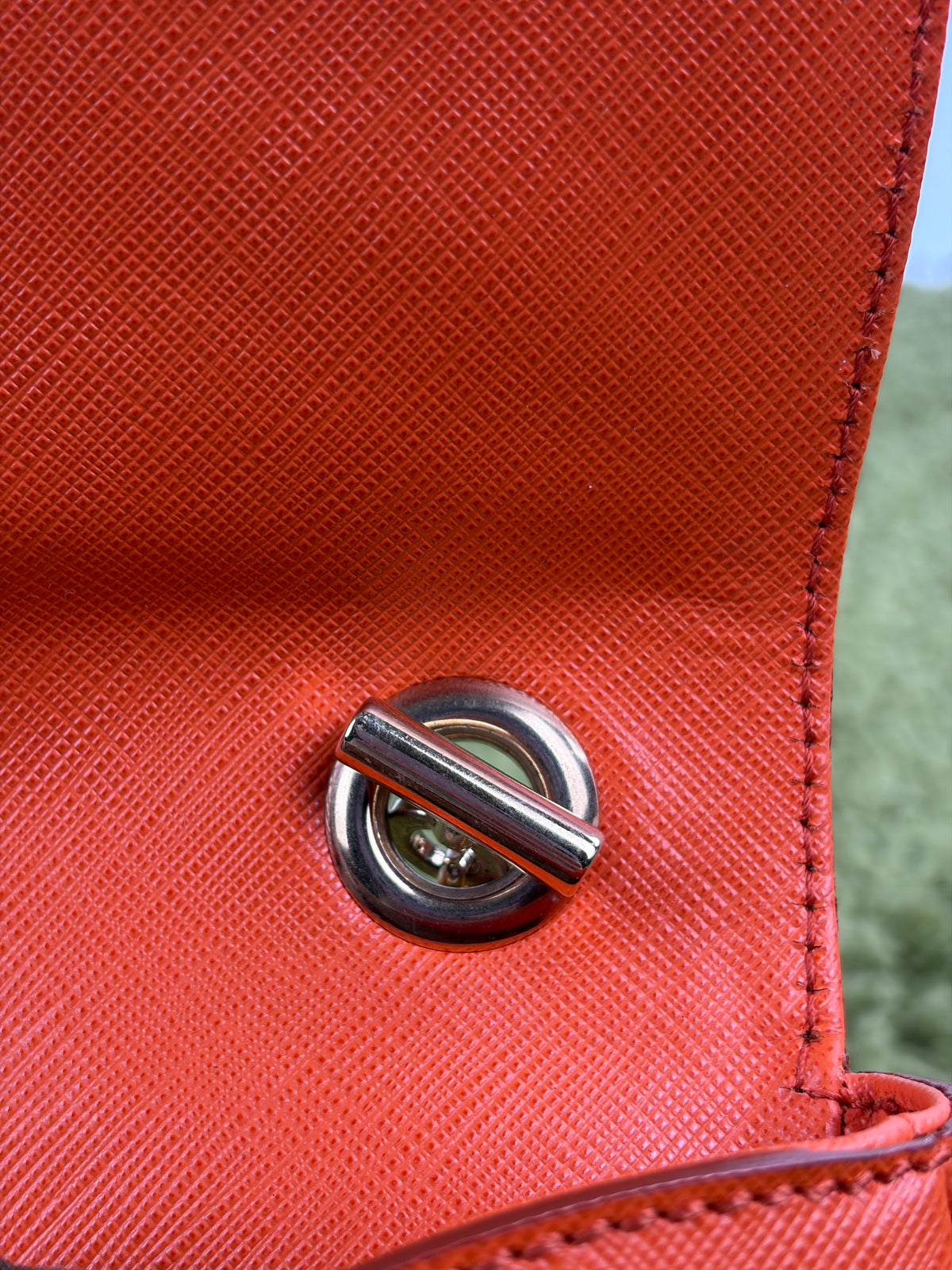 Borsa Ferragamo Gancini Chain Arancione
