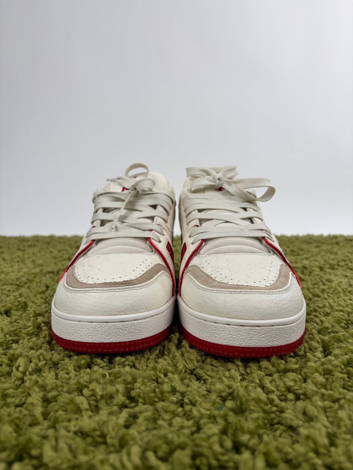 Louis Vuitton Trainer Bianco Rosso 8 - Second Hand Di Fiore