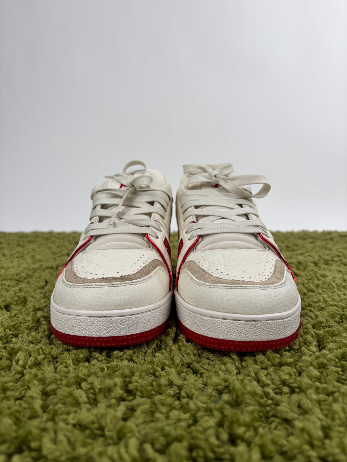 Louis Vuitton Trainer Bianco Rosso 8