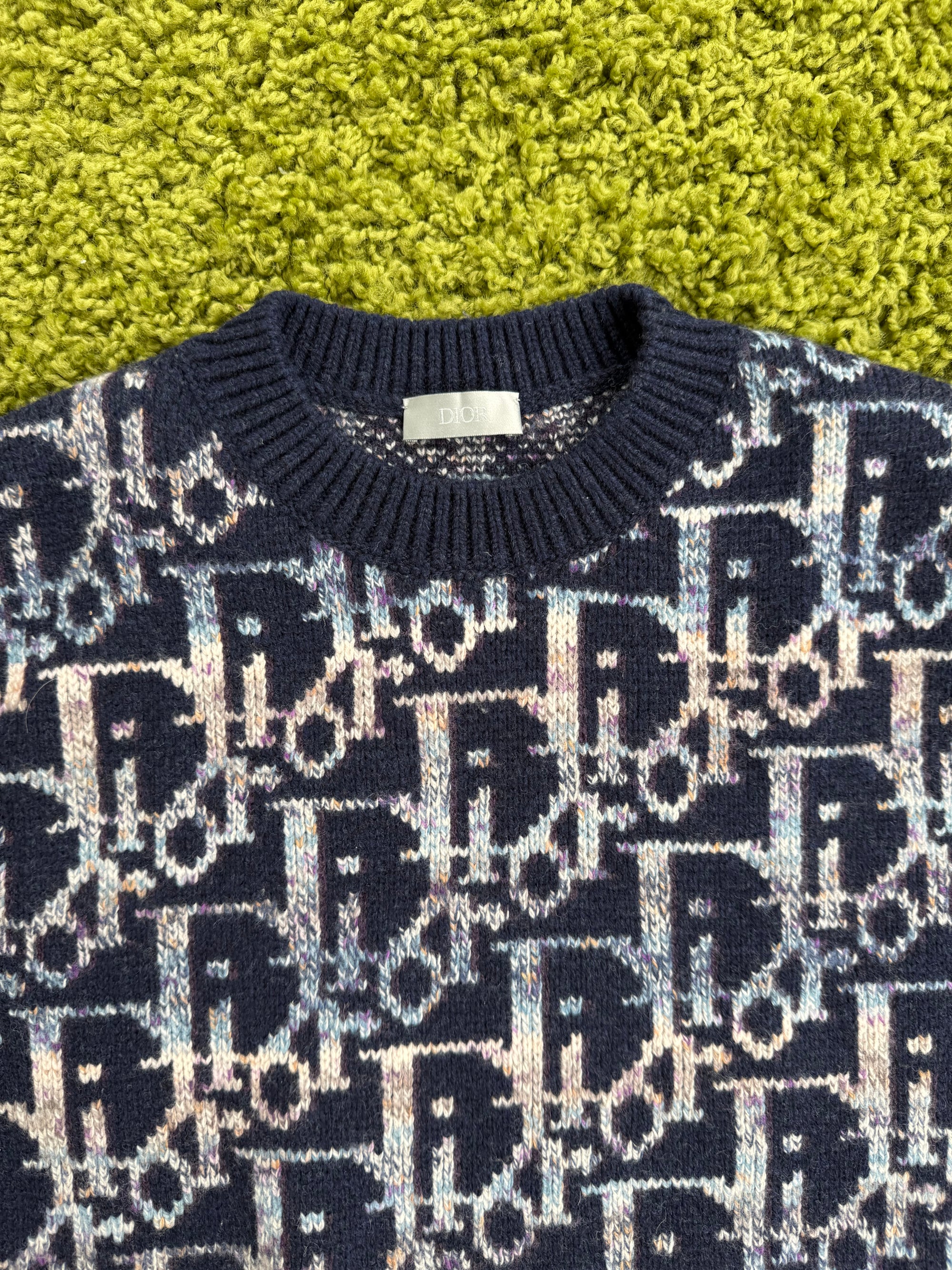 Maglione Oblique Christian Dior Blu M