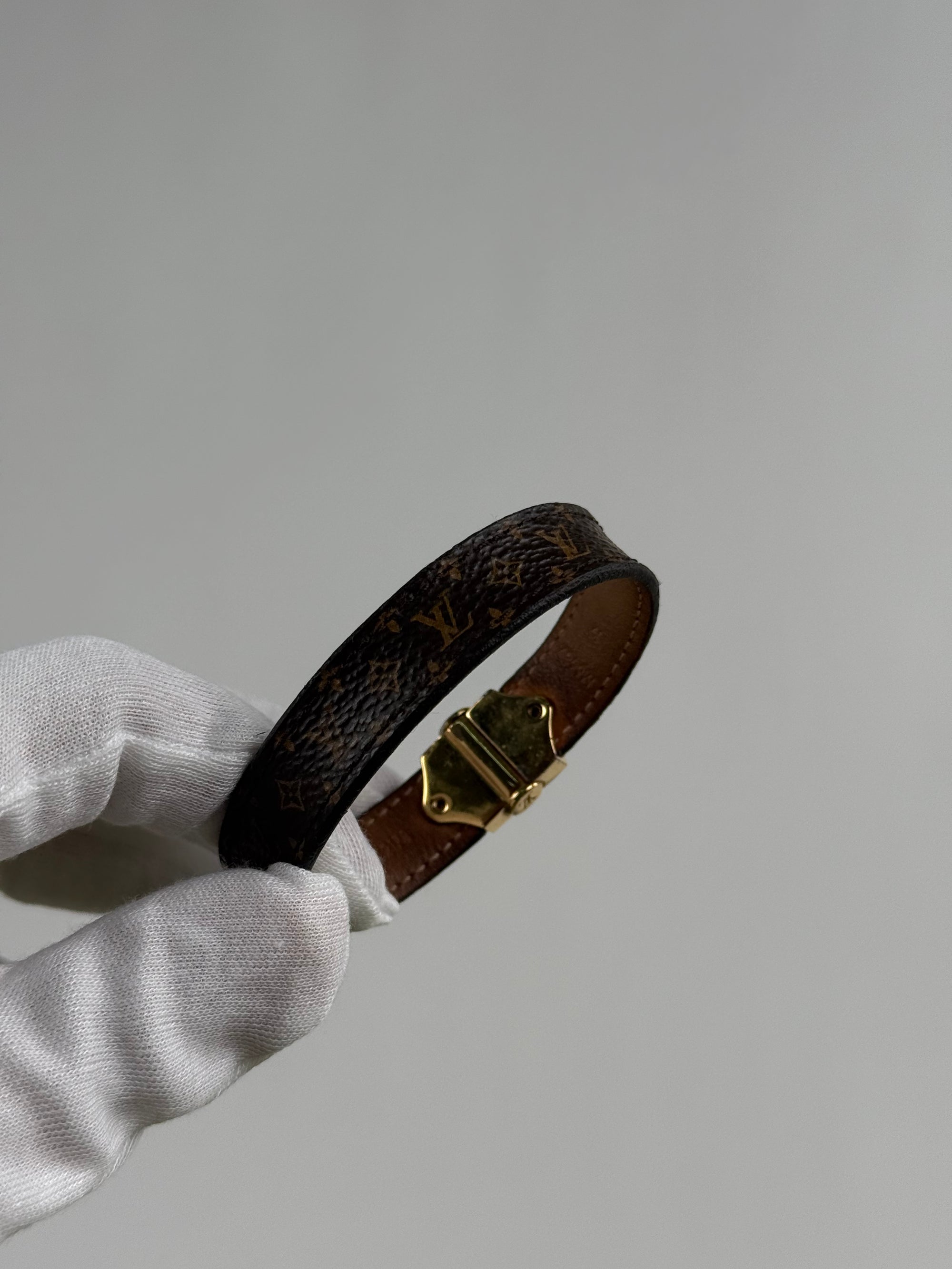 Bracciale Nano Monogram Louis Vuitton Marrone