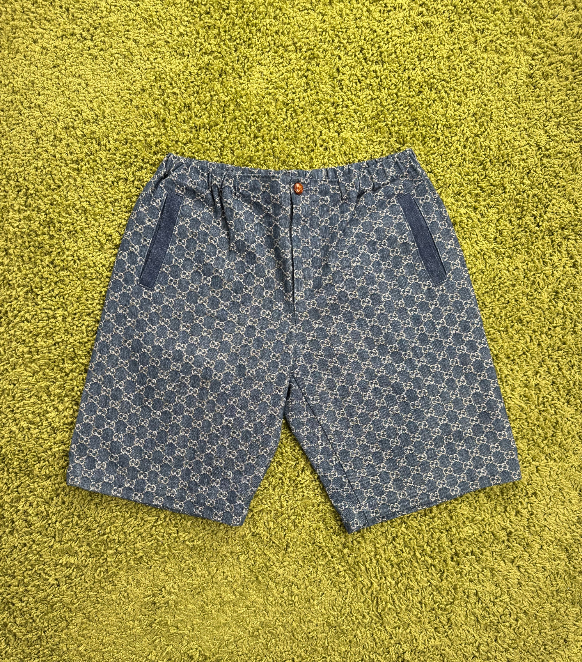 Pantaloncino In denim Gucci Blu Monogram XL