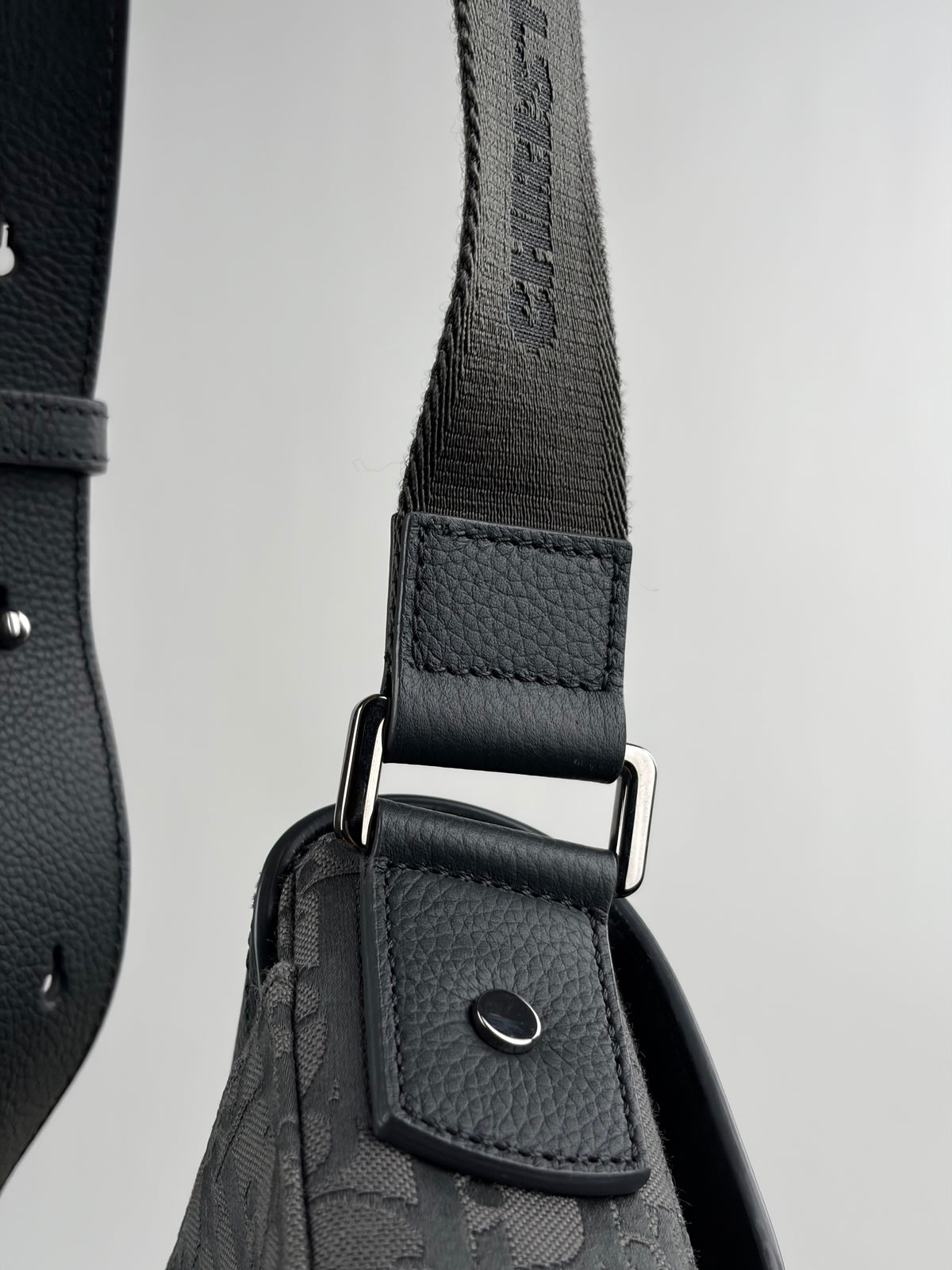 Borsa Christian Dior Saddle con pattina Grigia