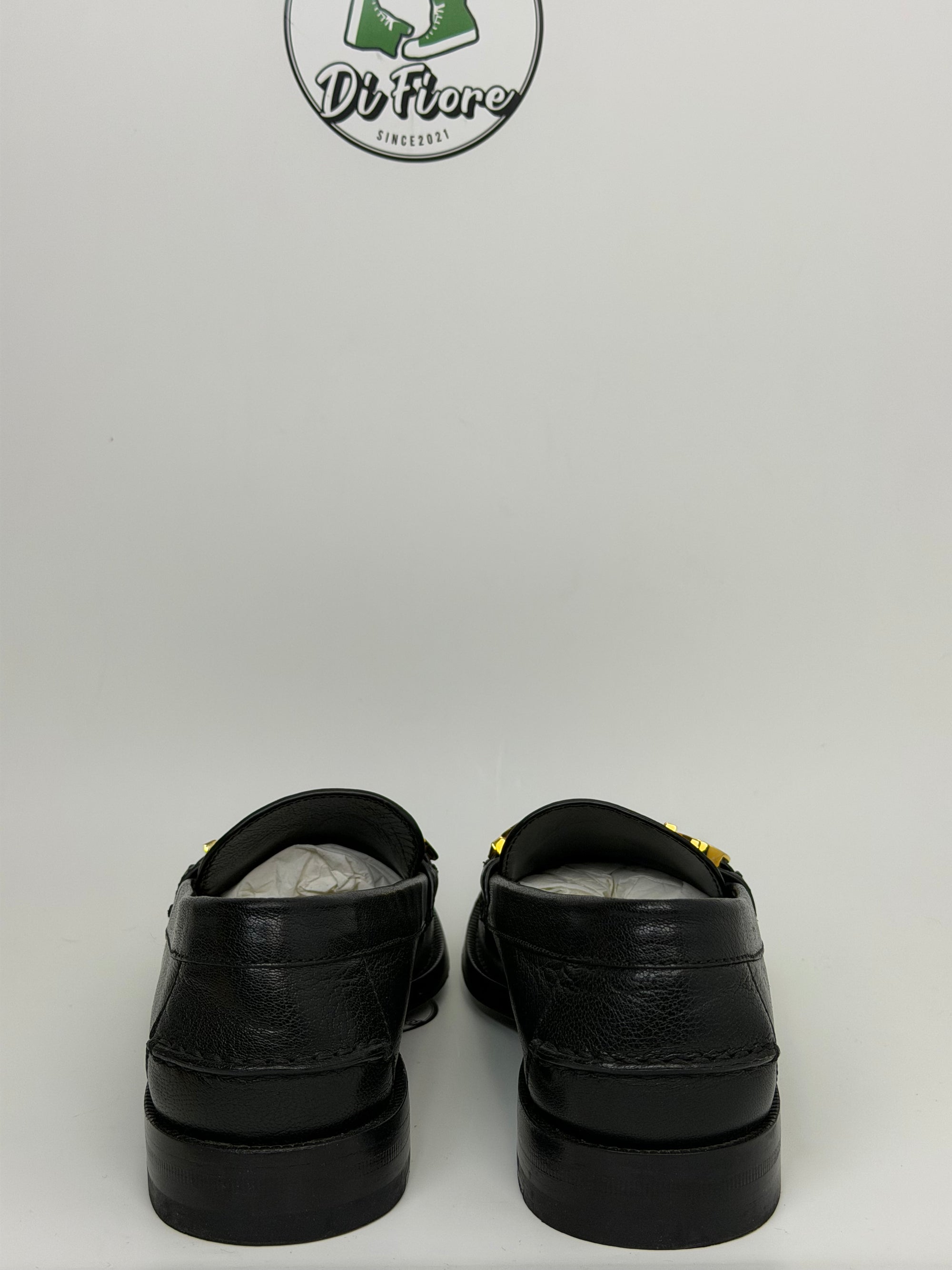 Mocassino Gucci Size 38 nero e oro