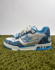 Louis Vuitton Trainer in Denim Azzurra 8